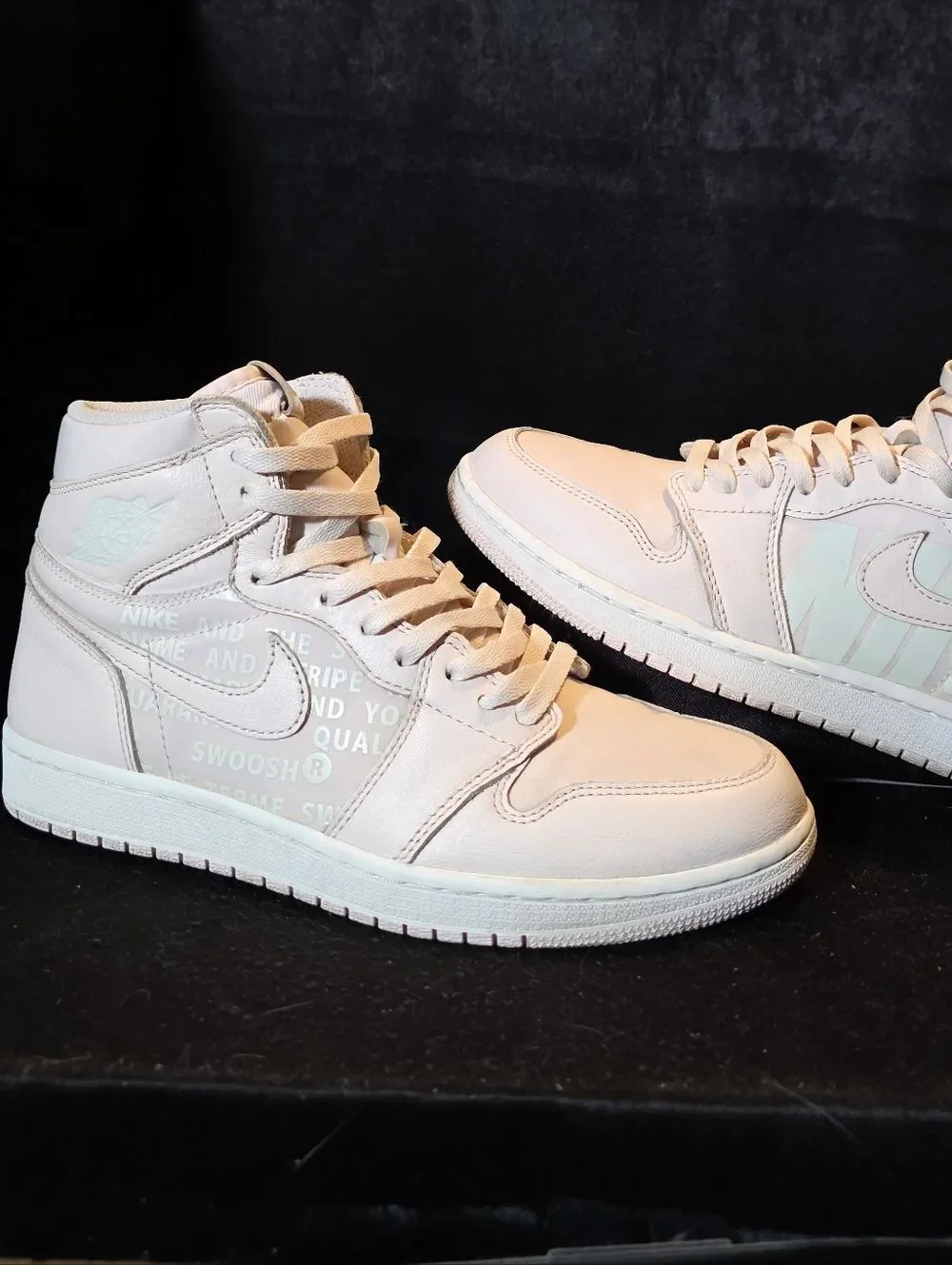 Jordan 1 Light Pink High-Top Sneakers Mens Size 9.5
